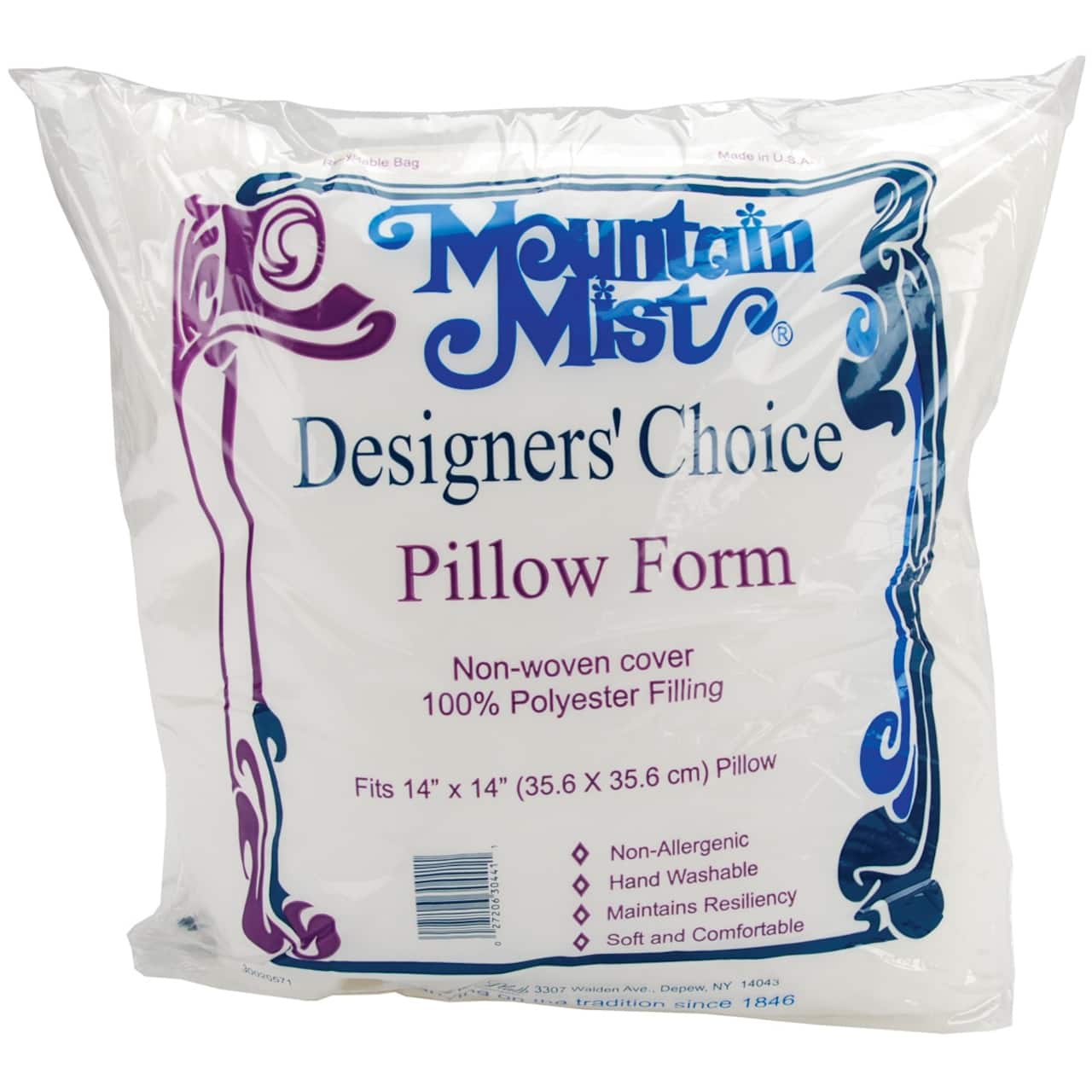  Mountain Mist&#xAE; Designer&#x27;s Choice Pillow Form, 14&#x22; x 14&#x22;